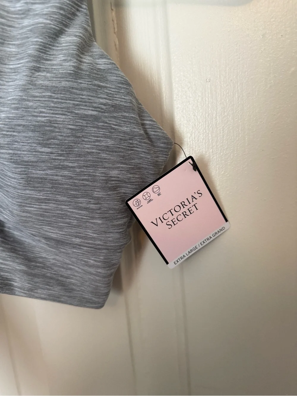 Victoria's Secret Heather Gray Twist-Front Racerback Sports Bra